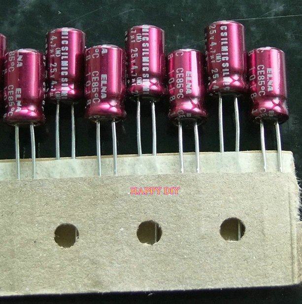 Brand new ELNA Inna SILMIC red gown CE-BP Fever Audio stepless capacitor 4 7UF 25V Oufit Jiacan-Taobao