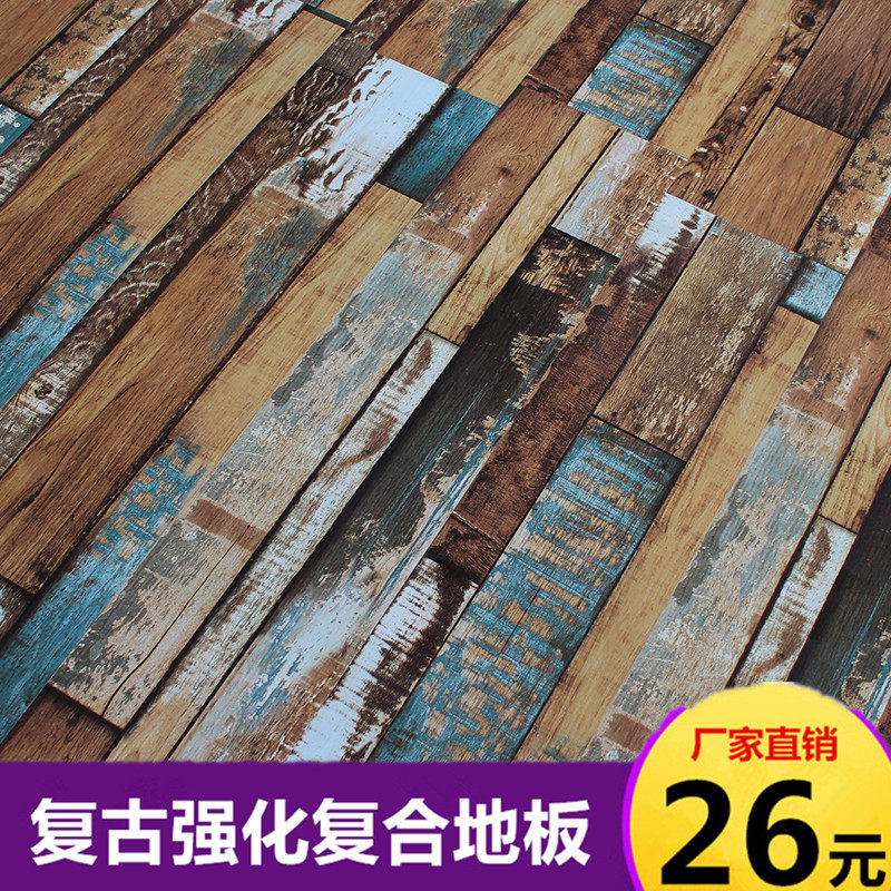 Laminate wood flooring personality old letter gray color industrial style retro antique floor background wall