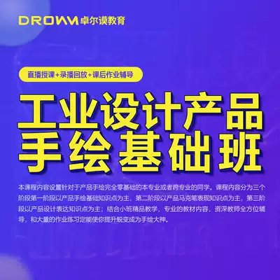 Hand-painted basic practical class for industrial product design (Zermo Education)