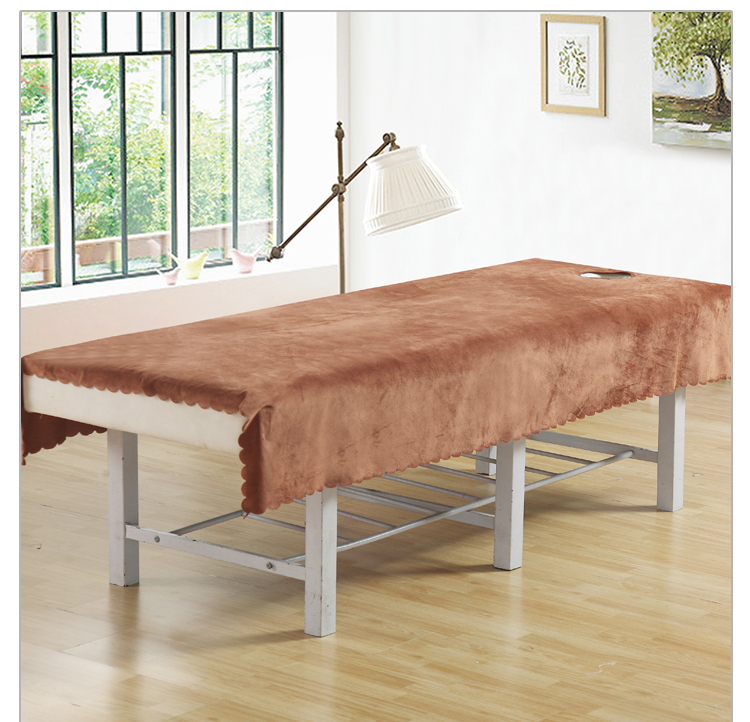 Thẩm mỹ viện tấm Làm đẹp cơ thể massage mùa đông siêu mềm tóc ngắn Fala san hô lông cừu ấm áp dày với lỗ ga trải nệm
