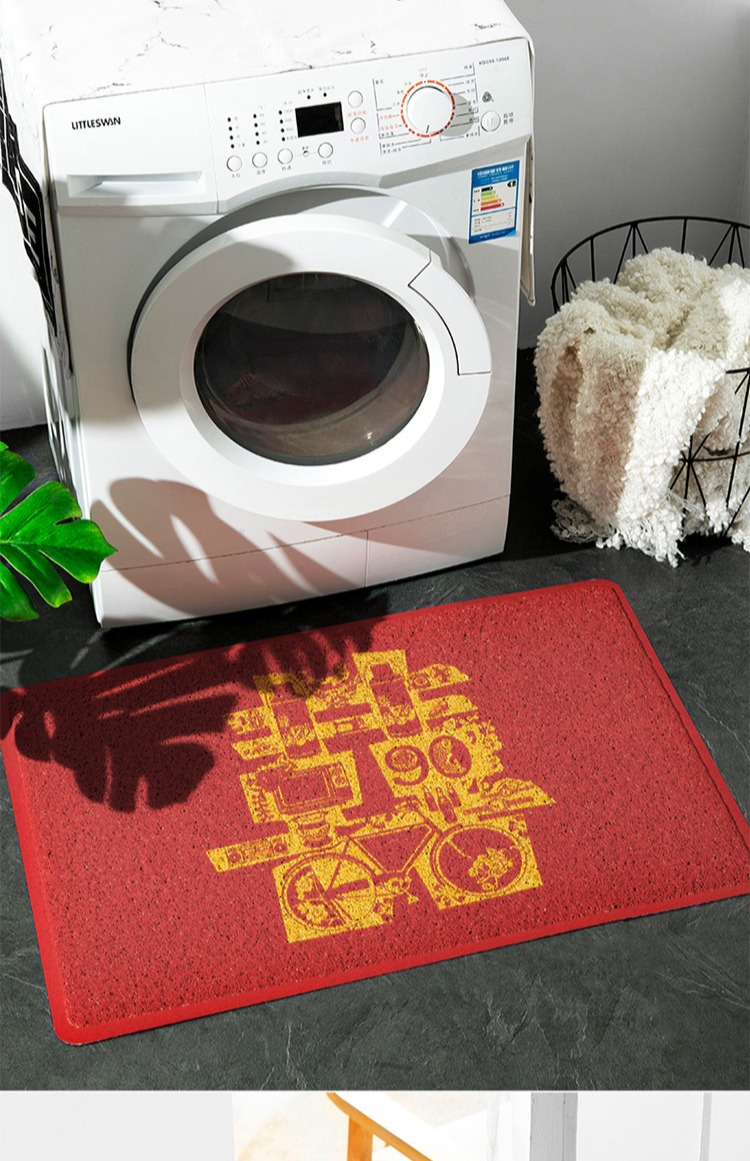 Qibei thảm cưới lễ hội cửa mat đỏ lụa vòng thảm đám cưới nhà cửa phòng cưới hi từ cửa mat - Thảm sàn thảm trải cầu thang