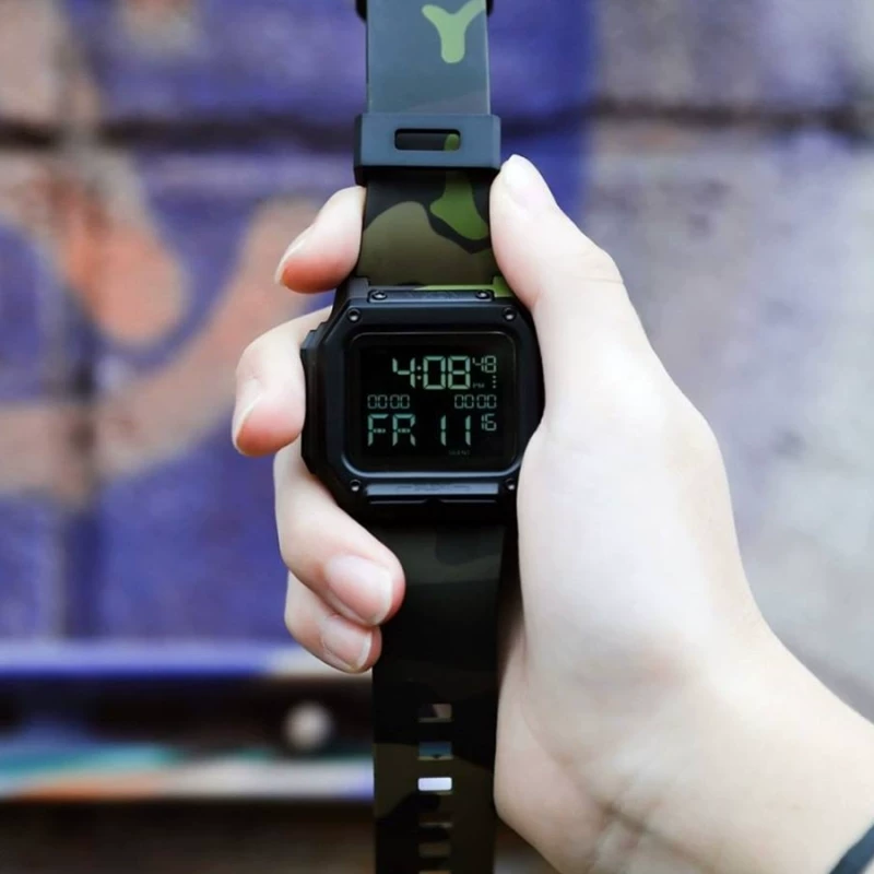 Путешественная спорт-водонепроницаемая квадратная часы, (Physicals), с LED-дисплеем