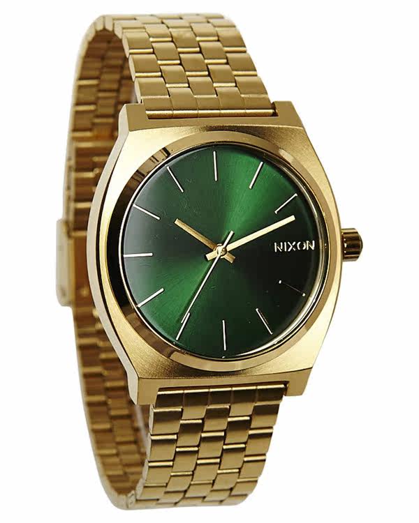 Часы Европа 代购尼克松nixon手表 简约男女石英表金绿色时尚腕表a0451919
