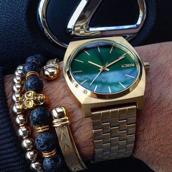 Часы Европа 代购尼克松nixon手表 简约男女石英表金绿色时尚腕表a0451919