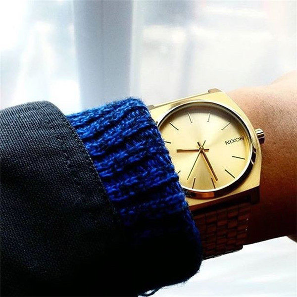 Часы Европа 代购尼克松nixon手表 简约男女石英表金绿色时尚腕表a0451919
