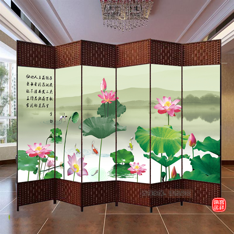 Chinese screen partition living room double side office mobile folding beauty salon fashion and modern folding screen