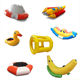 Children's Water Inflatable Toys, Million-Ball Ocean Pool, Banana Boat, Hot Wheels, Seesaw, Trampoline, Spinning Top, Duck Boat