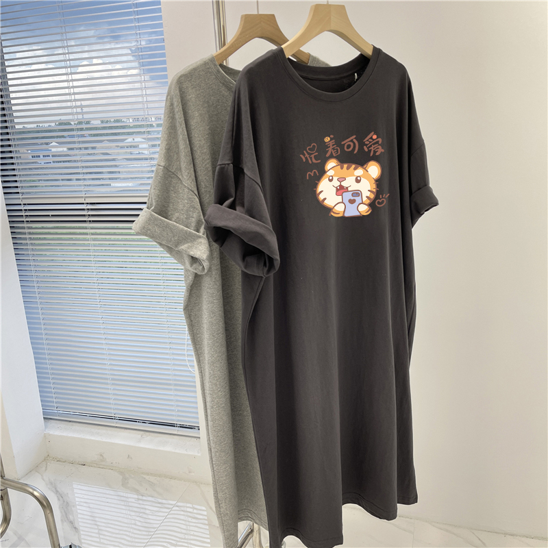Maternity Summer Dress, High-End Plus-Size Pure Cotton Short-Sleeve T-Shirt Dress, Summer Trendy Mom Long Dress, Summer Style Maternity Summer Dress, High-End Plus-Size Pure Cotton Short-Sleeve T-Shirt Dress, Summer Trendy Mom Long Dress, Summer Style
