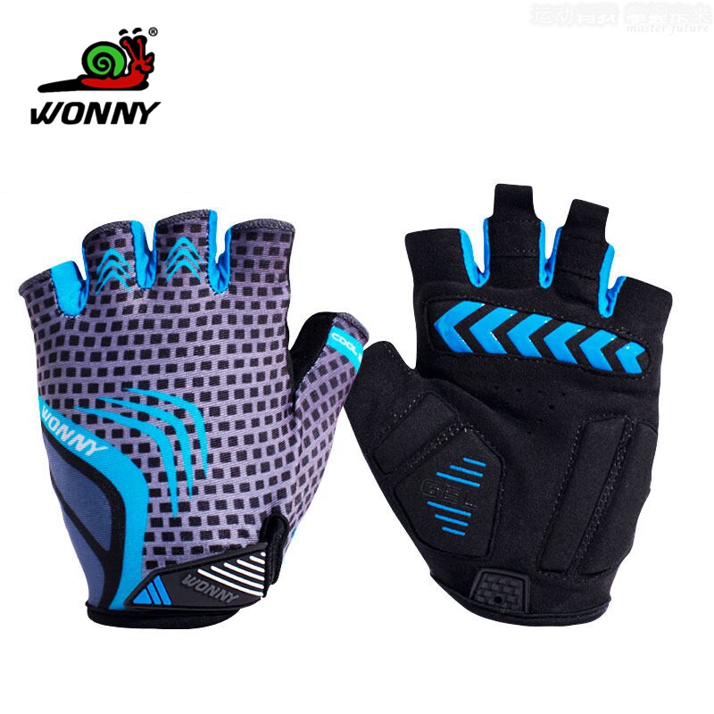 Summer Riding Gloves Half Finger Male Mountaineering Biking Bike Shock Absorbing Female Non-slip Wear and Breathable Thin