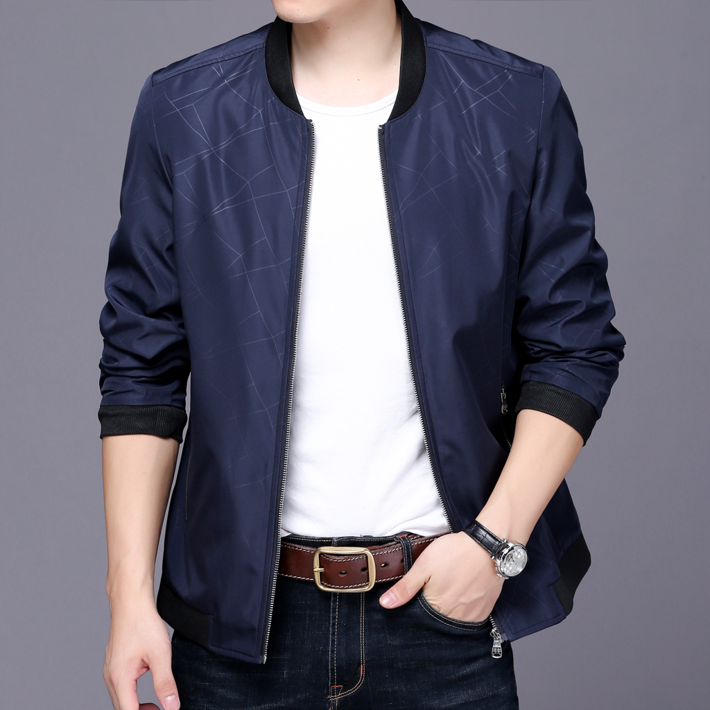 2018 áo khoác nam trung niên mới dày cổ áo 30 cotton giản dị 40 bố 50 áo thu đông áo jacket