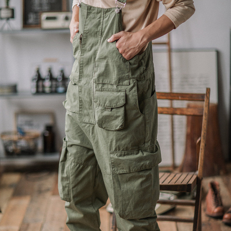 アメリカンレトロオーバーオール、アメリカンスタイル、ゆったりカジュアルなヴィンテージジャンプスーツ、メンズオーバーオール、ズボン