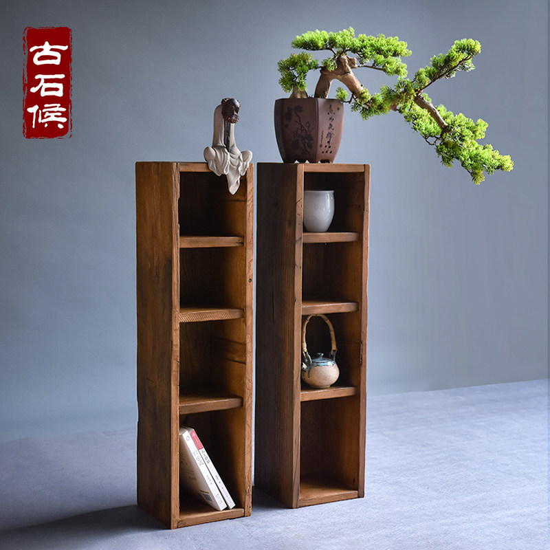 Solid Wood Bookshelf Modern Minimalist Dining Room Sofa Background Wall Upper Combo Bookcase Chinese Living-room Containing shelf