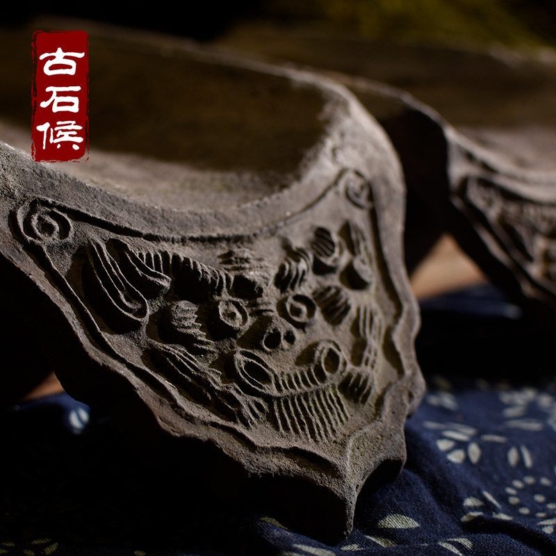 Old Wadong carved tiles brick carvings with flower animal patterns Ming and Qing old tiles tea table ornaments collection old goods