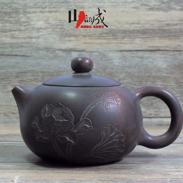 Tea Maker Hand-In-Hand Clay Xingtao Kung-fu Teapot Kung-fu Teapot Guangxi Qinzhou Cement to make a boutique pot