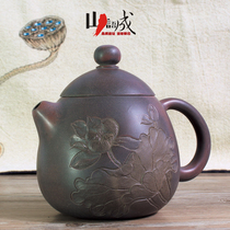  Guangxi Qinzhou Nixing pottery tea set pot Handmade drawing pot Kung Fu Tea tea pot