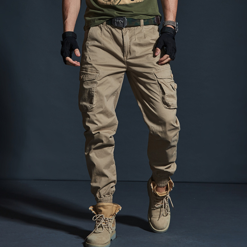 Autumn Thin Hong Kong Style Trendy Brand Jogger ins Cargo Pants Cuffed Pants Men's Pants Harajuku Style Slim Casual Pants Men Autumn Thin Hong Kong Style Trendy Brand Jogger ins Cargo Pants Cuffed Pants Men's Pants Harajuku Style Slim Casual Pants Men