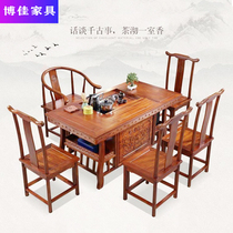 Chinese office tea tea solid wood tea table tea set set one new tea table and chair combination Zen tea table home tea table