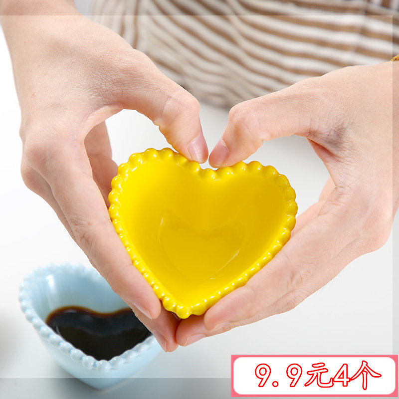 Loving Small Saucer Home Creative Disc Cute ceramic dipping butterfly Taste Sauces cute and good-looking net red ins sauces