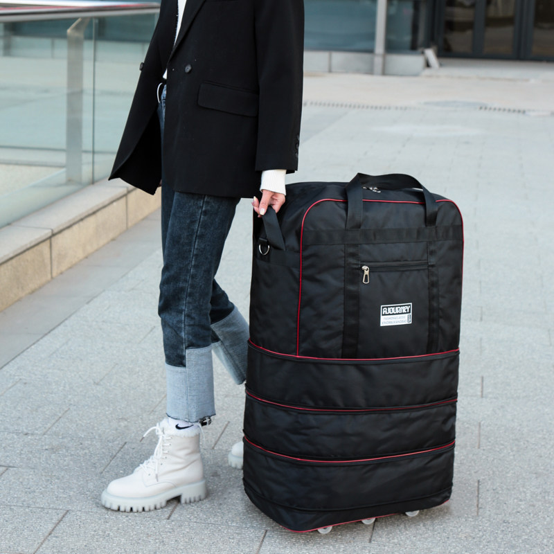 Super-large capacity wear-resistant air check bag folded wheel travel bag pack bag bag moving bag