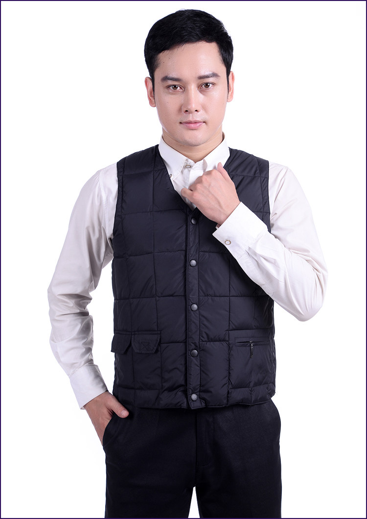 Mùa thu và mùa đông xuống áo vest nam bằng vải cotton cộng với tăng phân bón cộng với áo lót nhung ở người già để giữ ấm bên trong lớp lót áo ba lỗ tập gym nam