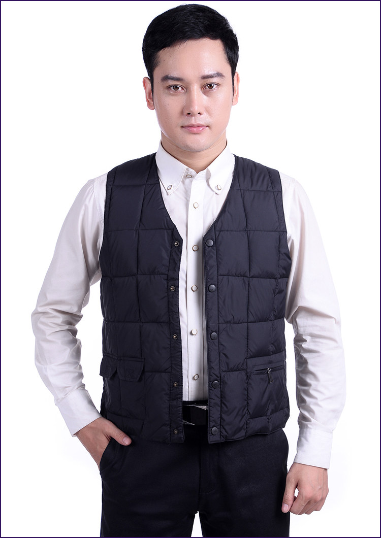 Mùa thu và mùa đông xuống áo vest nam bằng vải cotton cộng với tăng phân bón cộng với áo lót nhung ở người già để giữ ấm bên trong lớp lót áo ba lỗ tập gym nam