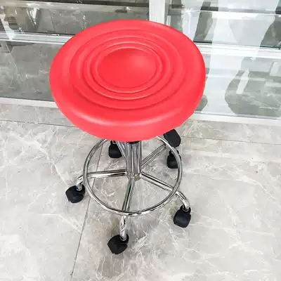 Bar chair lifting backrest round stool wheel swivel chair beauty stool stool rotating home workshop working high stool