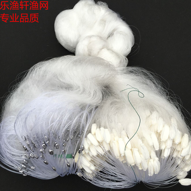 Anhui rubber silk fishing net rubber silk 2 m 2 m 3 m 5 m high three-layer sinknet sticky mesh silk nets fishing nets fishing tools