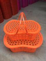 5kg 8kg sugar orange basket gift portable basket box transport plastic basket orange longan with cover automatic buckle