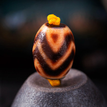 (Carjah Blue Pearl) tiger tooth celestial beads to pure red meat Tibetan area genuine calcified pendant handstring lock bone chain necklace