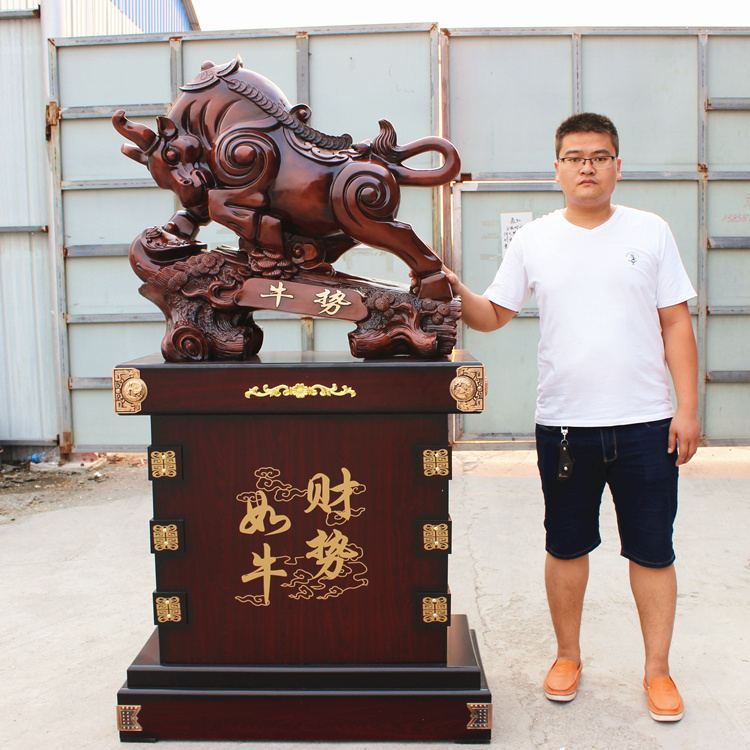 Zhaocai bull ornaments, bully Sky Office landing crafts company Hotel to send housewarming gifts opening gifts