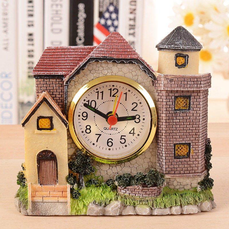 61 Children's Day gifts for men and women The Castle alarm clock headboard Eurostyle Villa Resin Pendulum