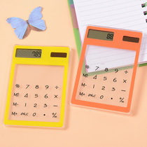 Christmas activity small gift transparent portable Korean version of creative student ultra-thin solar mini calculator