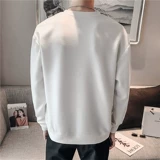 Мужская осенняя демисезонная трендовая универсальная толстовка, брендовый базовый приятный телу тонкий лонгслив, свободный крой