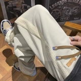 Мужские осенние демисезонные штаны, свободный прямой крой, в американском стиле, изысканный стиль