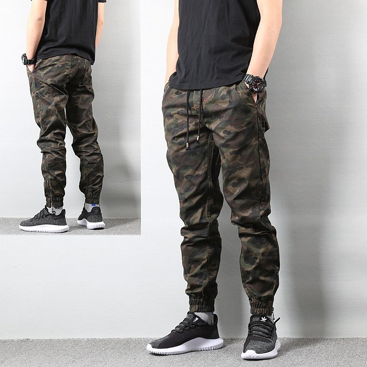 Tide Cards Spring Day Ensemble Casual Pants Smoke tubes pants camouflage pants worktop pants for the rest of the season. Large size for men's thin