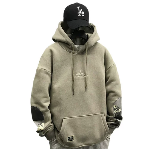 Демисезонная универсальная мужская толстовка с капюшоном, брендовые джинсы с начесом, куртка, в корейском стиле