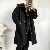 Мужской осенний длинный плащ, куртка, оверсайз, средней длины