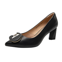 (Silent Series) Qianbaidu Autumn New Fashion Shoes Sheepskin Commuting Womens Shoes Shallow Formal Temperament