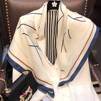 Simple American Korean version of Joker silk scarf female mulberry silk twill silk twill silk big square scarf spring and summer shawl