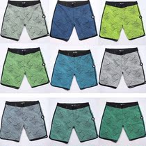 Beach pants mens quick-drying loose size five-point beach resort surf pants sea wave pattern swimming trunks elastic fitness shorts