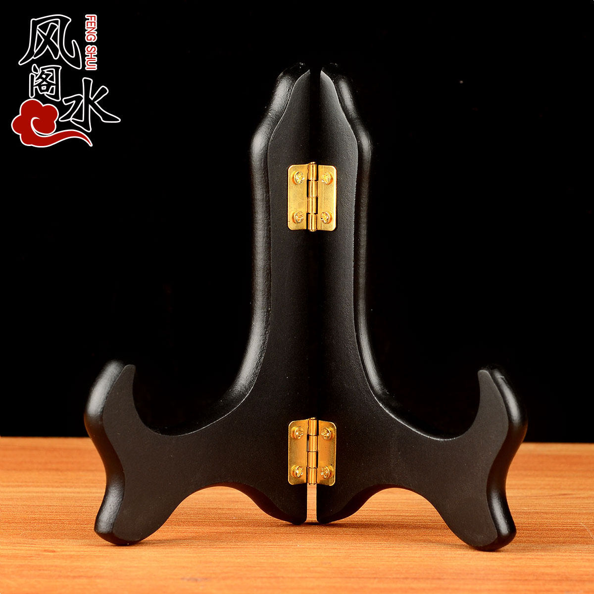 Wooden shelf bracket base decorative disc hanging plate handicraft ornaments look at the disc tripod bracket