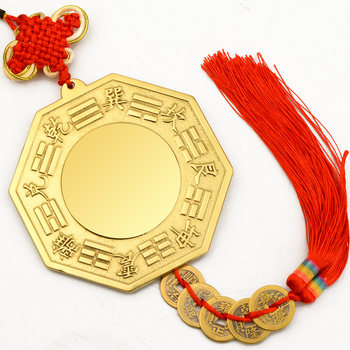 Eight Trigrams Mirror Convex Mirror Copper Home Use Nine Palace Tai Chi Entrance Mirror Concave Mirror Pendant Living Room Shop Office Decoration