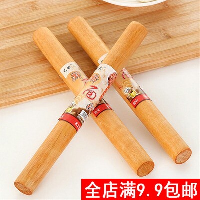 Kitchen bread making gadgets Solid wood rolling pin stick noodle stick Dumpling skin rolling pin Small large rolling pin pressing noodle stick