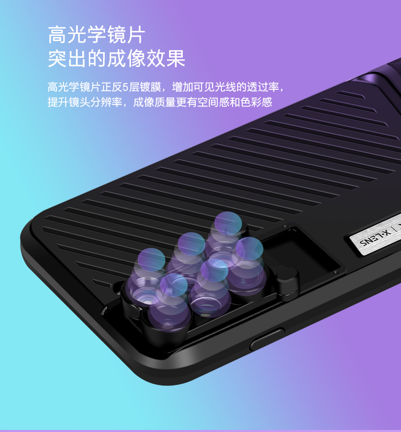 MOMAX 6-in-1 Lens Quick Switch Optical Lens Case for Apple iPhone 8 Plus/7 Plus