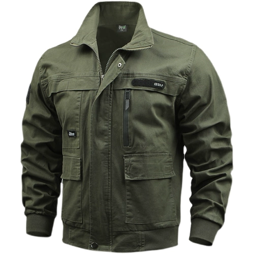 Хлопковый эластичный износостойкий демисезонный камуфляжный комплект для работы, рабочая одежда, увеличенная толщина, защита от ожогов