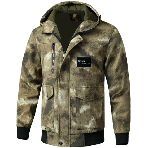 Демисезонный утепленный водонепроницаемый удерживающий тепло камуфляжный износостойкий комбинезон
