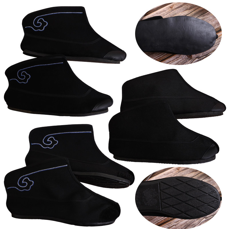 Ancient Costume Drama Peking Opera Opera Opera Fast Boots Flat-bottomed Boots Wu Sheng Boots Dao Sermon Retro Folk Shoes Small Soldier Shoes