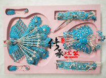 Peking Opera Point thick head face Opera Tsing Yi Baotou point Cui headdress drama Beijing point silk head face full set