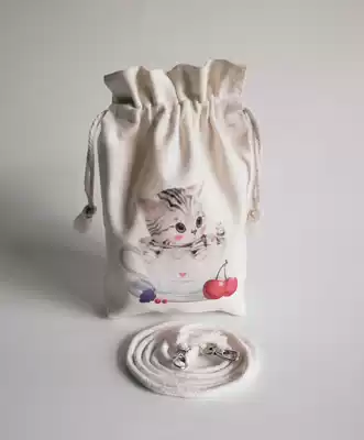 New cute mini bucket bag drawstring oblique cross bag mobile phone coin wallet pattern can be customized