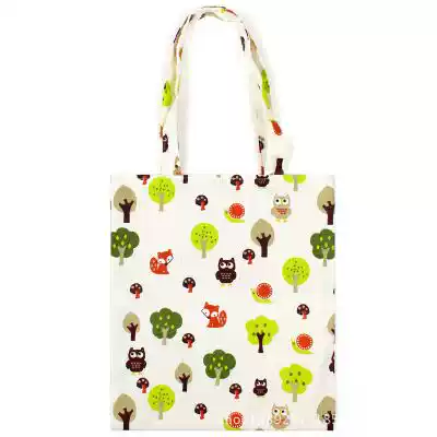 Fabric homemade cotton linen canvas shoulder bag fresh and simple student schoolbag environmental shopping bag sapling